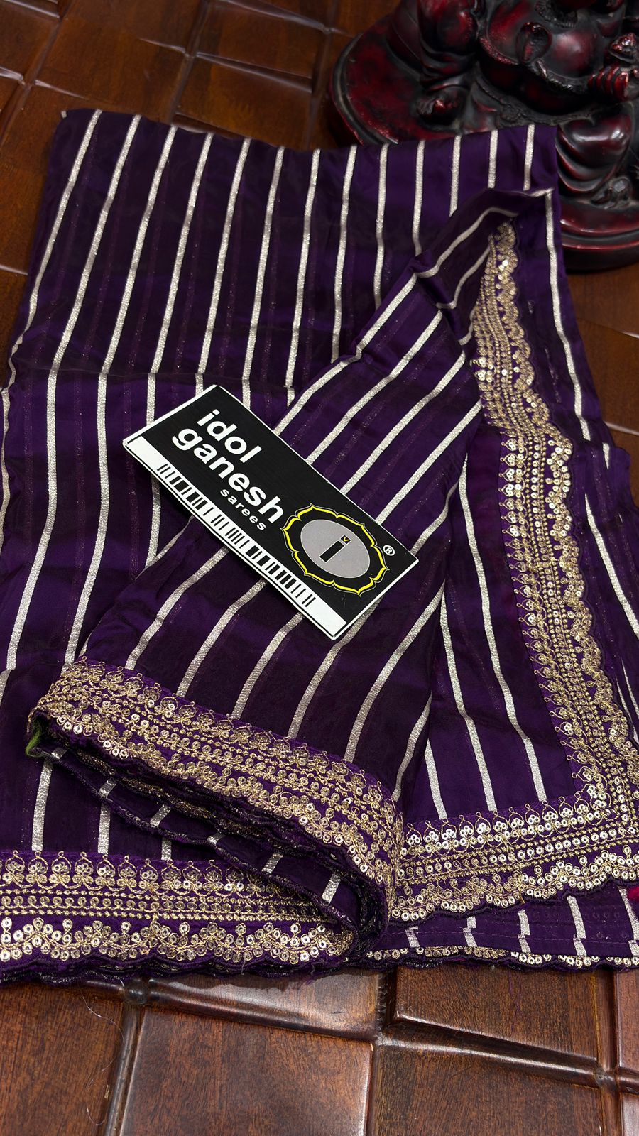 IG7743:lite weight pure HO crape jari weaving  4200/-
