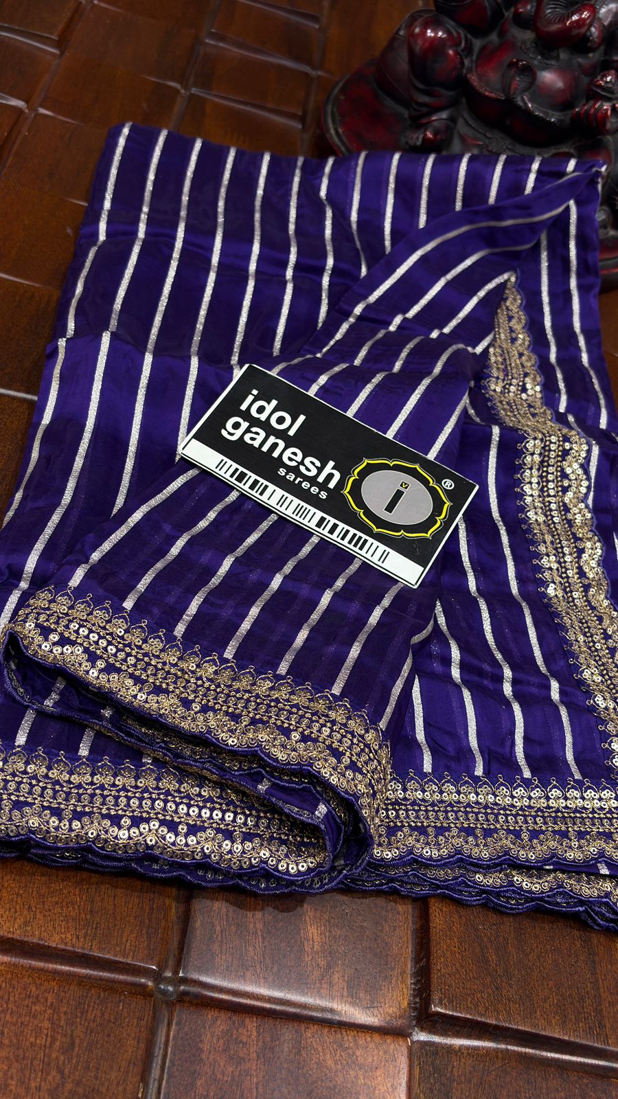 IG7743:lite weight pure HO crape jari weaving 4200/- IG7743:lite weight pure HO crape jari weaving 4200/-