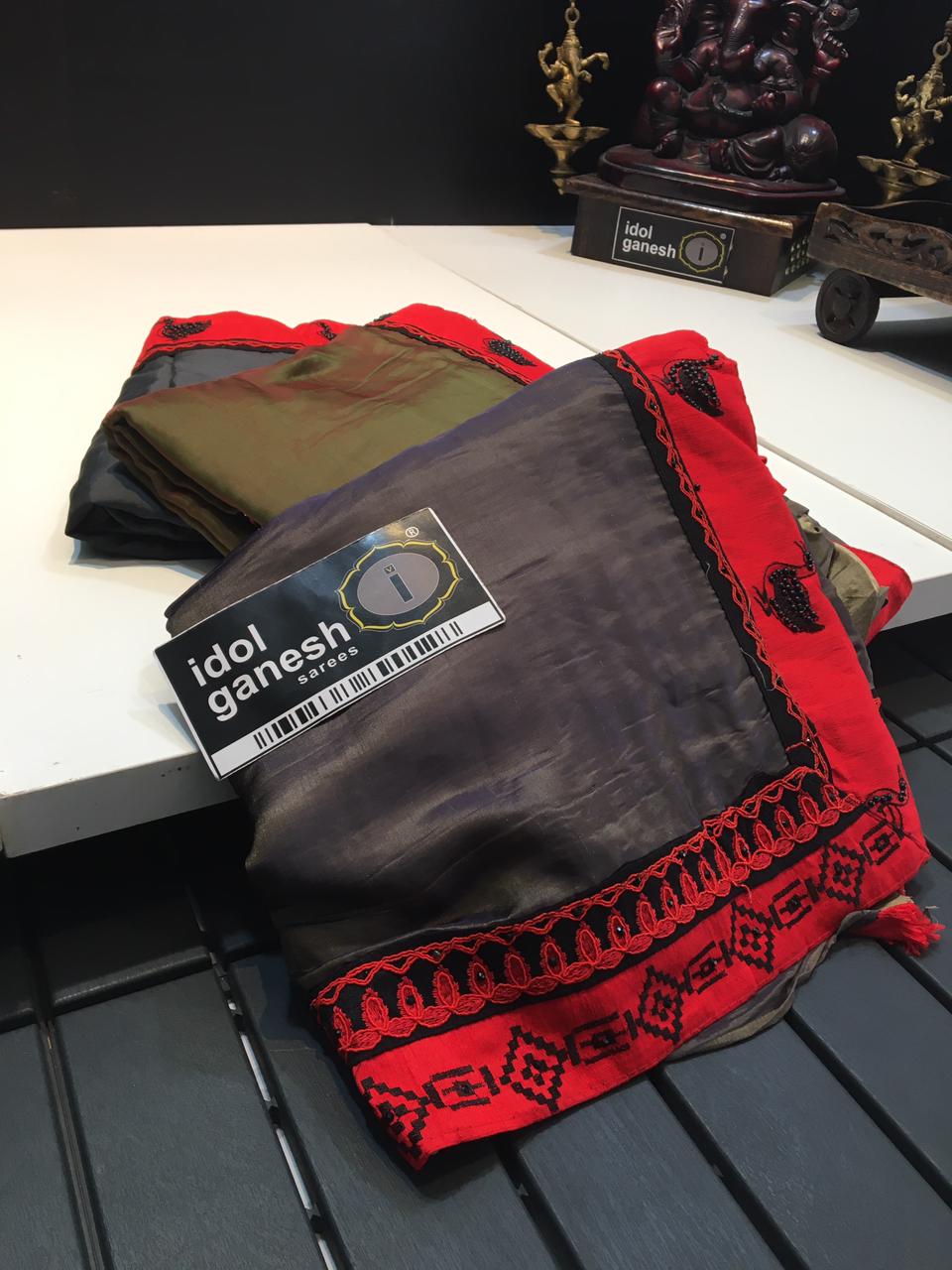 IG893 Lite weight dola crap sarees