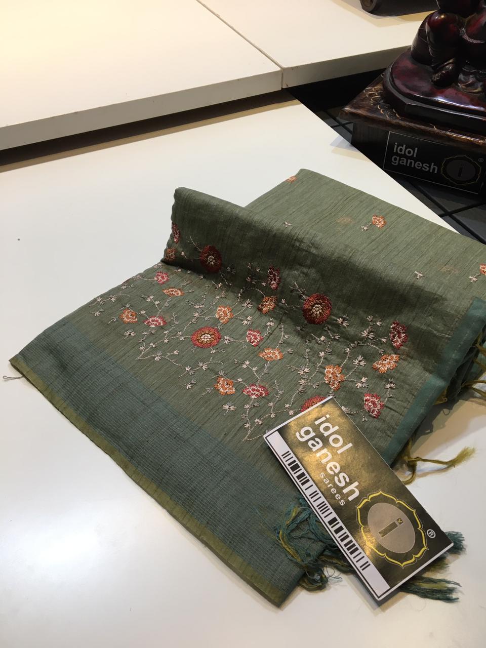 IG911 Lite weight khadi jute sarees