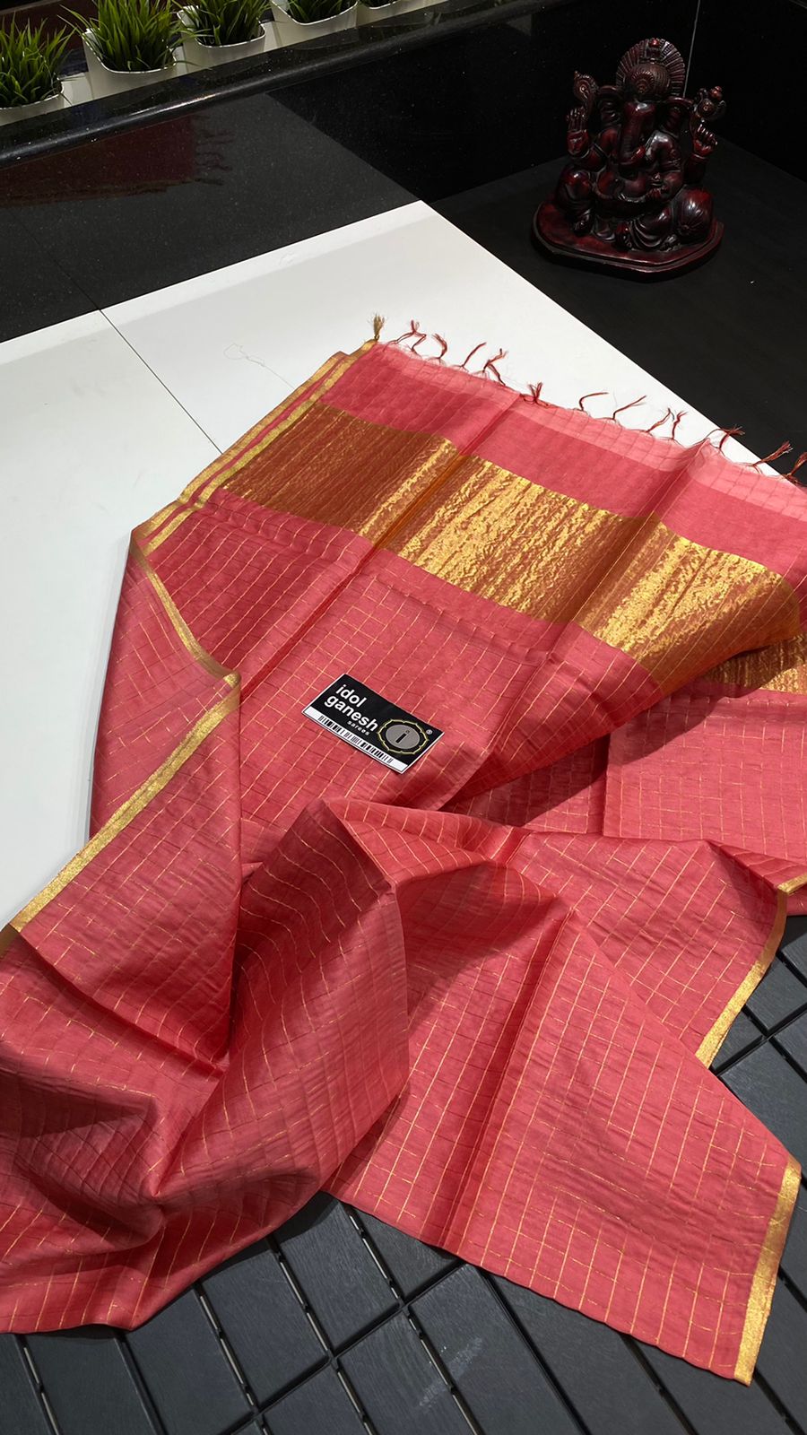 IG945 Pure Handloom tussar silk 
